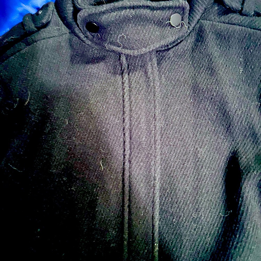 New w/ tags. Size 4 Vince black wool bomber jacket. Epaulets. Pleated back.